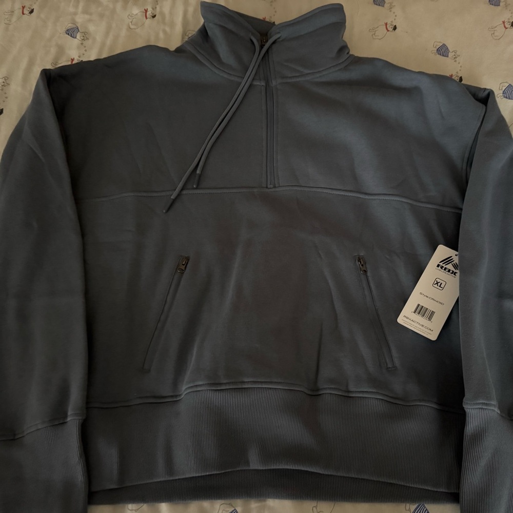 RBX Women’s XL Gray Half Zip-Up Sweatshirt